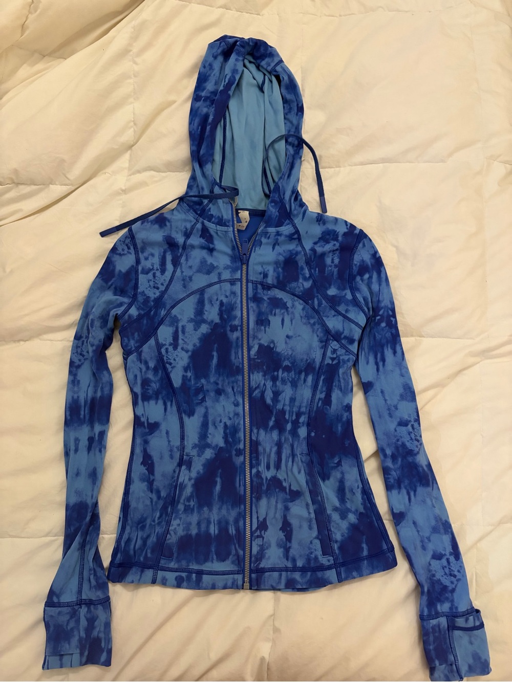 Lululemon Blue Tie-Dye Zip Hoodie